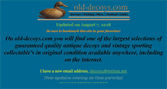 Desktop Screenshot of old-decoys.com