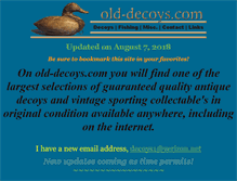 Tablet Screenshot of old-decoys.com